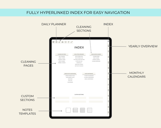Cleaning & Organization Digital Planner