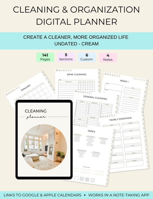 Cleaning & Organization Digital Planner